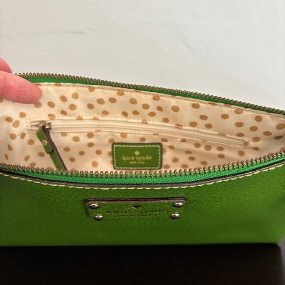 Kate Spade Wellesley Byrd Green Leather Gold Chain Shoulder Mini Bag - Picture 9 of 9